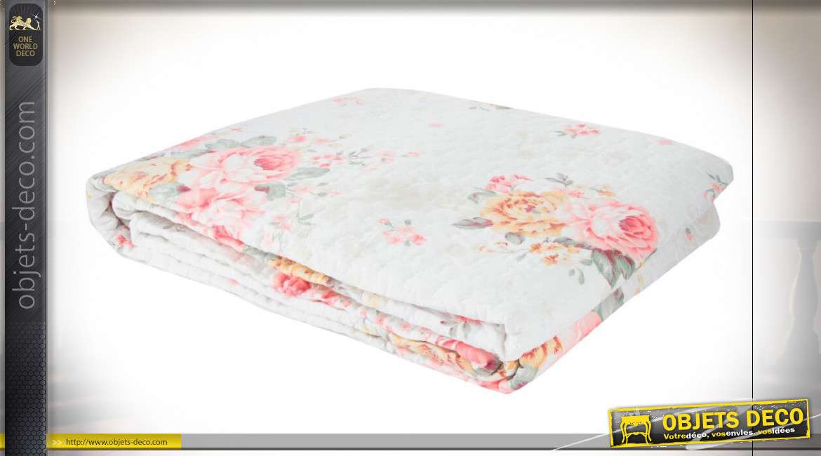 COUVRE-LIT COTON POLYESTER 240X260 285 GSM. FLORAL