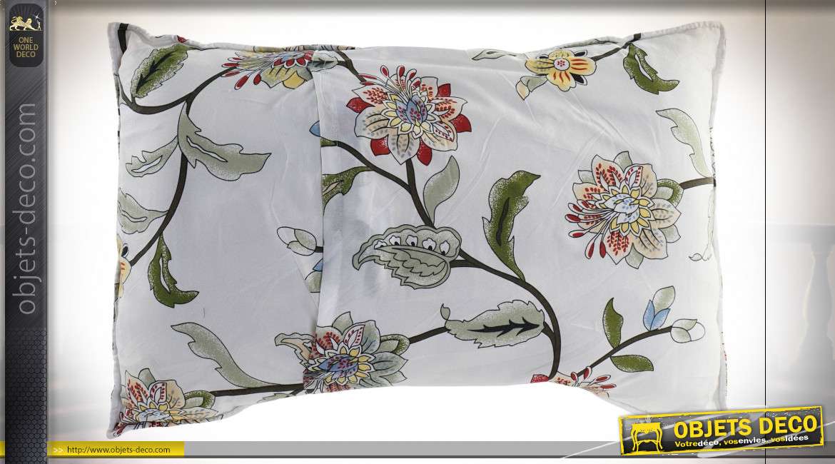 COUSSIN COTON POLYESTER 60X40 400 GR. FLORAL
