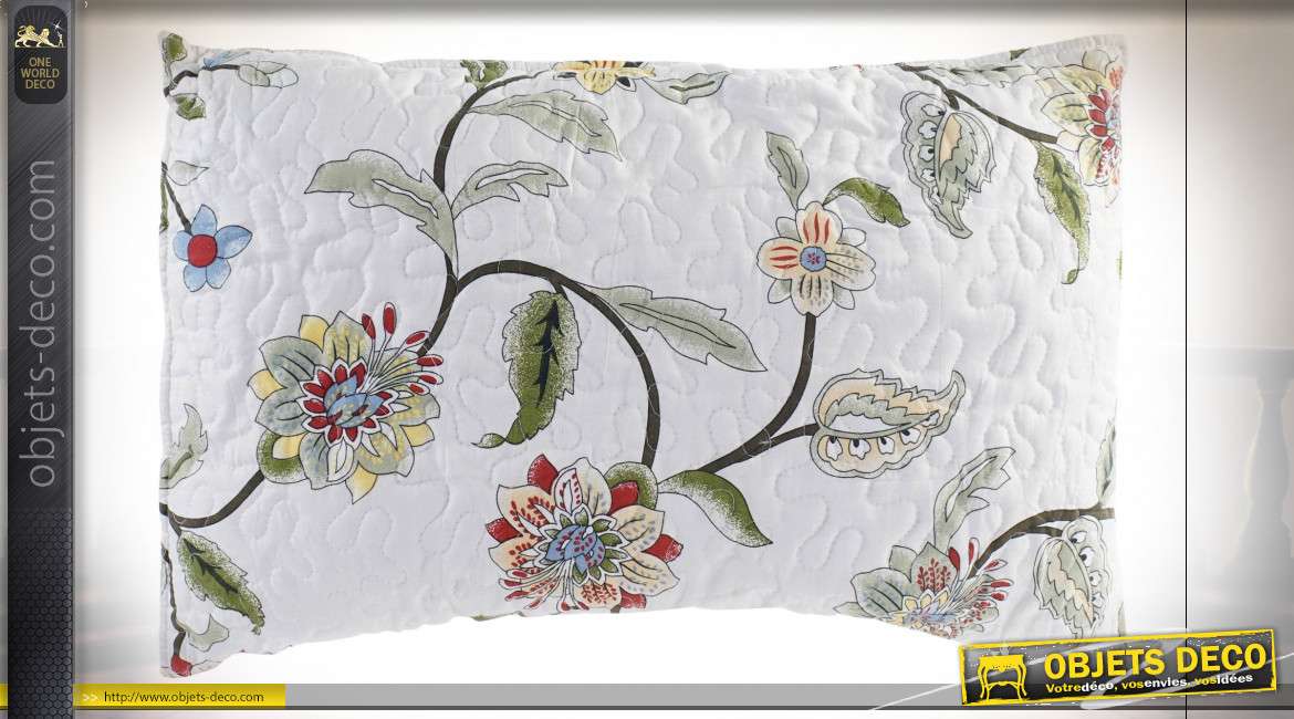 COUSSIN COTON POLYESTER 60X40 400 GR. FLORAL
