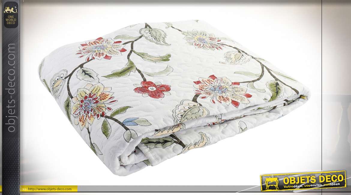 COUVRE-LIT COTON POLYESTER 180X260 295 GSM. FLORAL