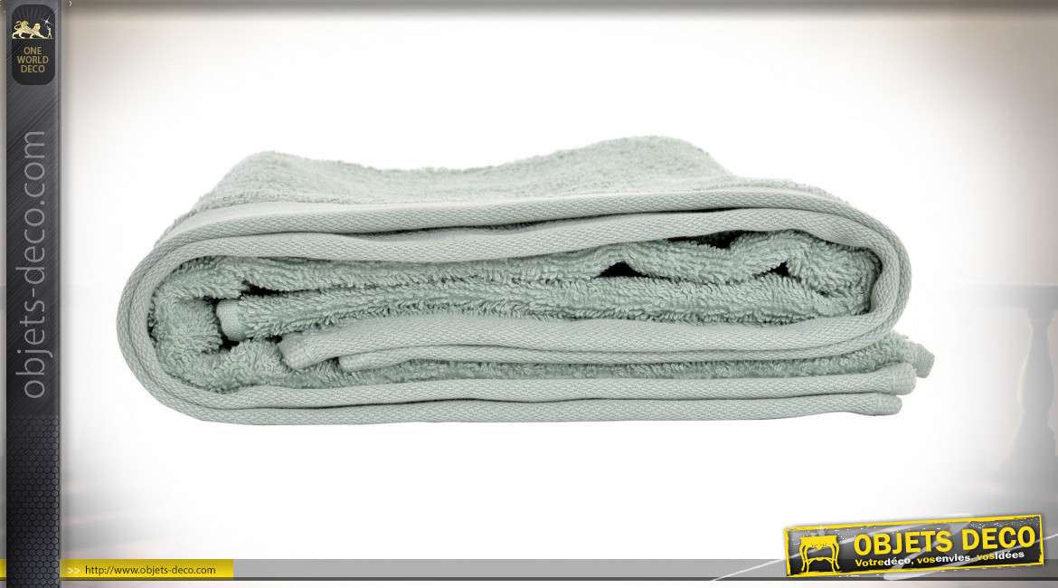 Serviette de bain en coton épais, couleur vert menthe douce, 70x140