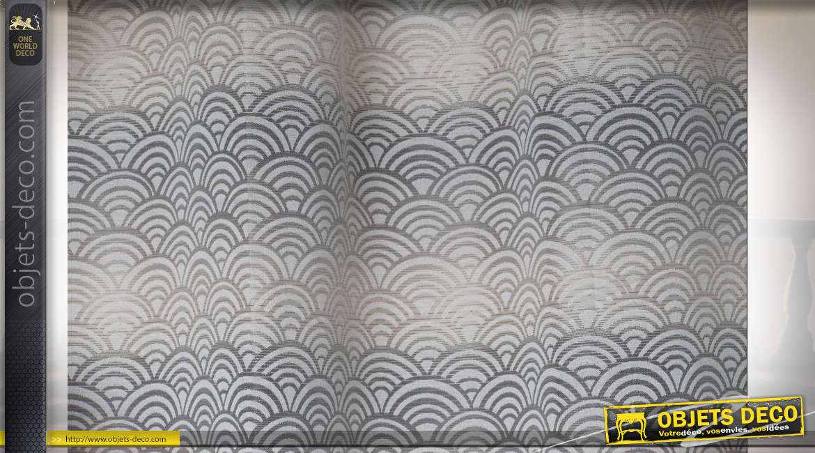 RIDEAU POLYESTER 140X270 180 GSM. CLOUDS GRIS