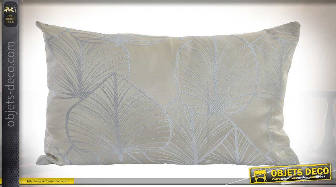 COUSSIN POLYESTER 50X30 350 GR. FEUILLE SATINÉ