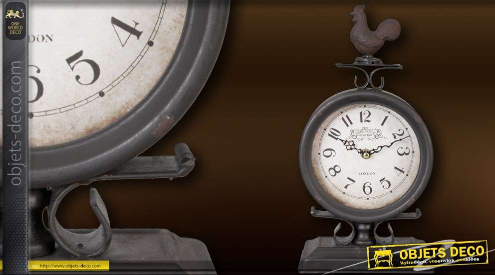 Horloge à poser vintage en métal