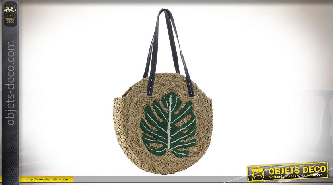 SAC A MAIN SEAGRASS POLYESTER 40X9X40 14400 FEUILLE
