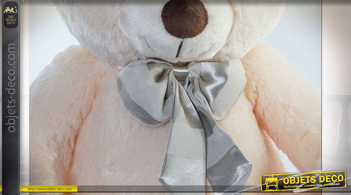 PELUCHE POLYESTER 50X40X50 OURS BEIGE