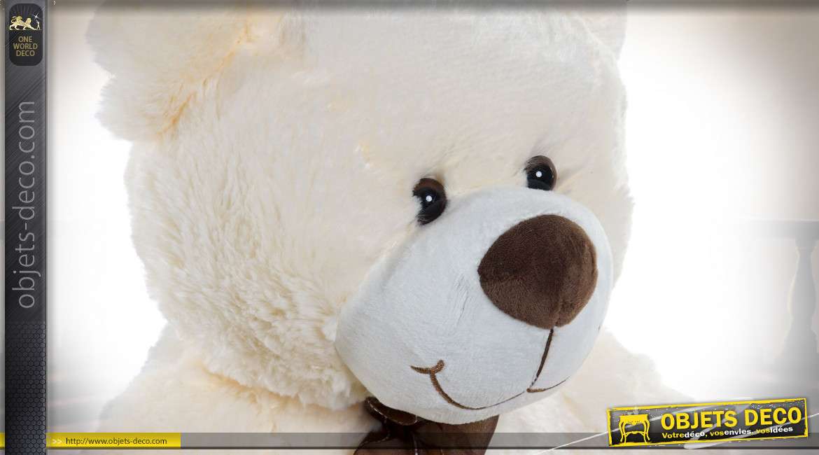 PELUCHE POLYESTER 37X37X45 OURS BEIGE
