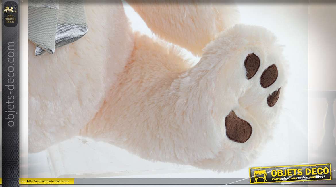 PELUCHE POLYESTER 45X34X40 OURS BEIGE