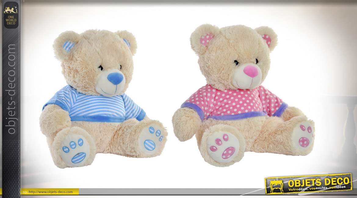 PELUCHE POLYESTER 44X30X40 0,59 OURS 2 MOD.