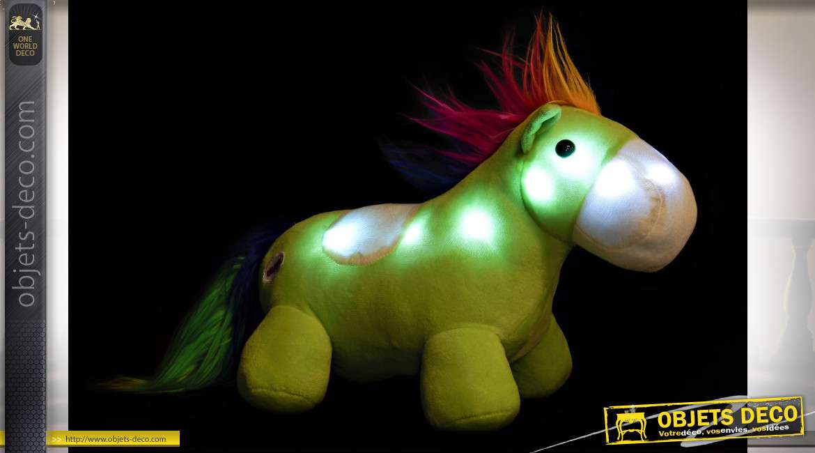 PELUCHE POLYESTER LED 33X20X26 CHEVAL 3 MOD.