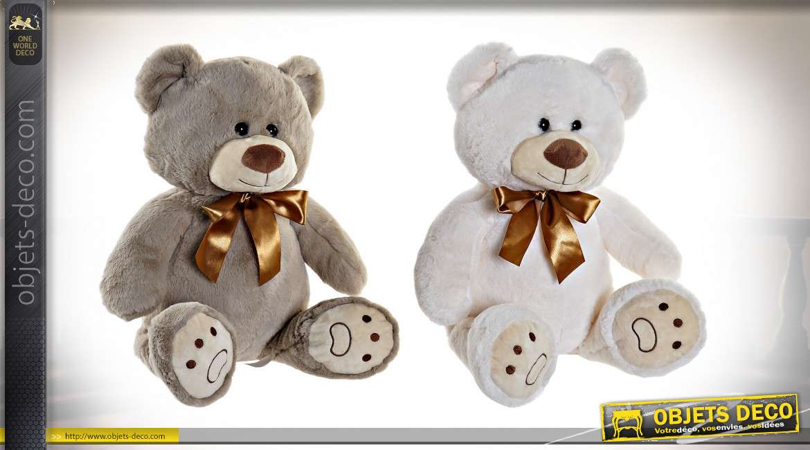 PELUCHE POLYESTER 34X18X36 OURS 2 MOD.
