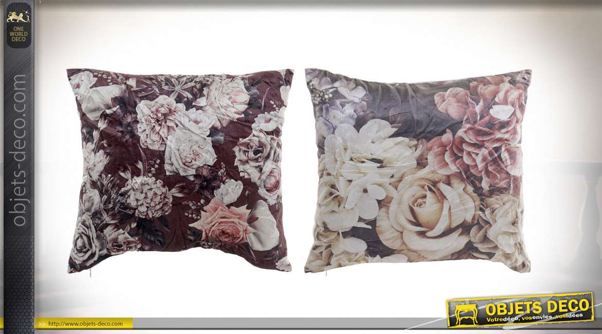 COUSSIN POLYESTER 45X45 420 GR. FLORAL 2 MOD.