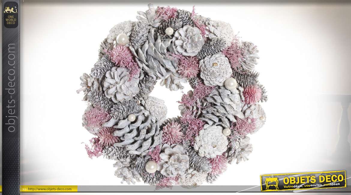 COURONNE ANANAS POLYSTYRENE 26X26X7.5 ROSE