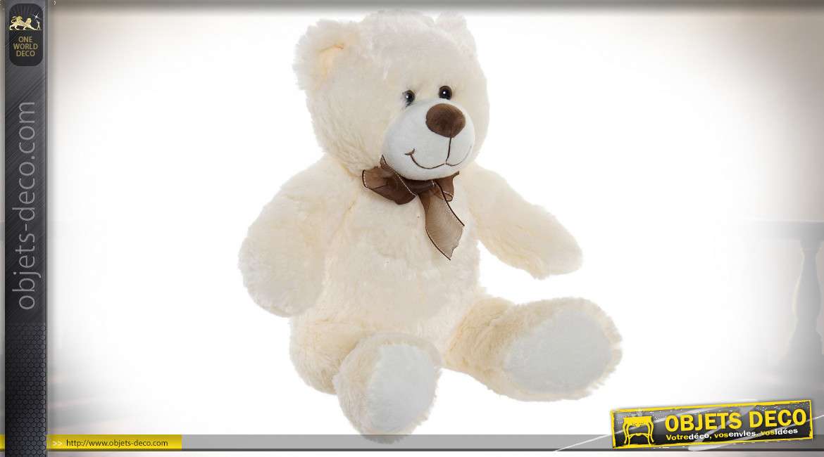 PELUCHE POLYESTER 28X28X35 OURS BEIGE