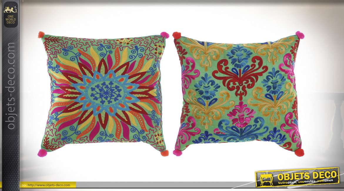 COUSSIN POLYESTER 40X40 425 GR. FLORAL 2 MOD.