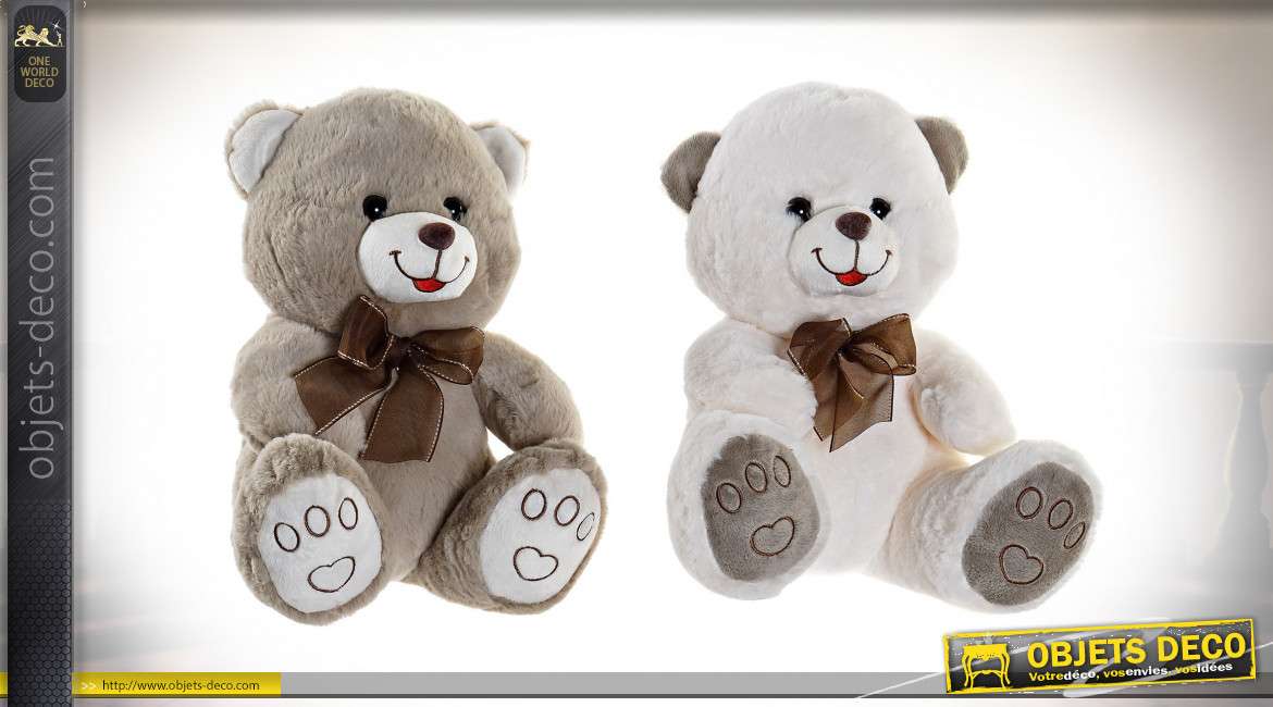 PELUCHE POLYESTER 26X23X28 OURS 2 MOD.