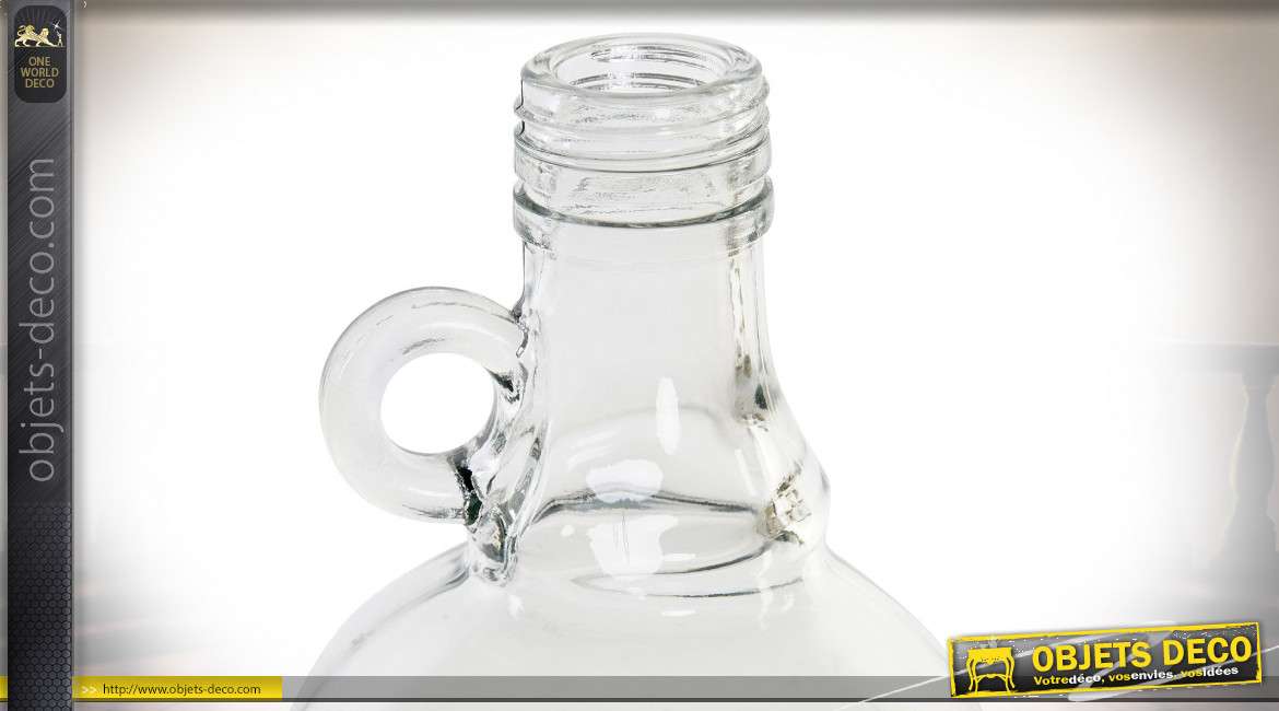 BOUTEILLE VERRE ROTIN 11,5X11,5X22,5 1120