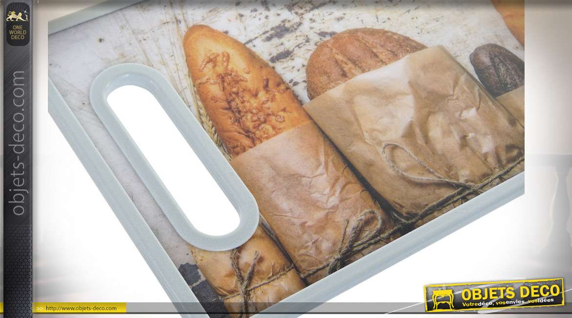 Série de deux planches à découper en plastique dur, impressions d'images de boulangerie, accessoire de cuisine, 30cm