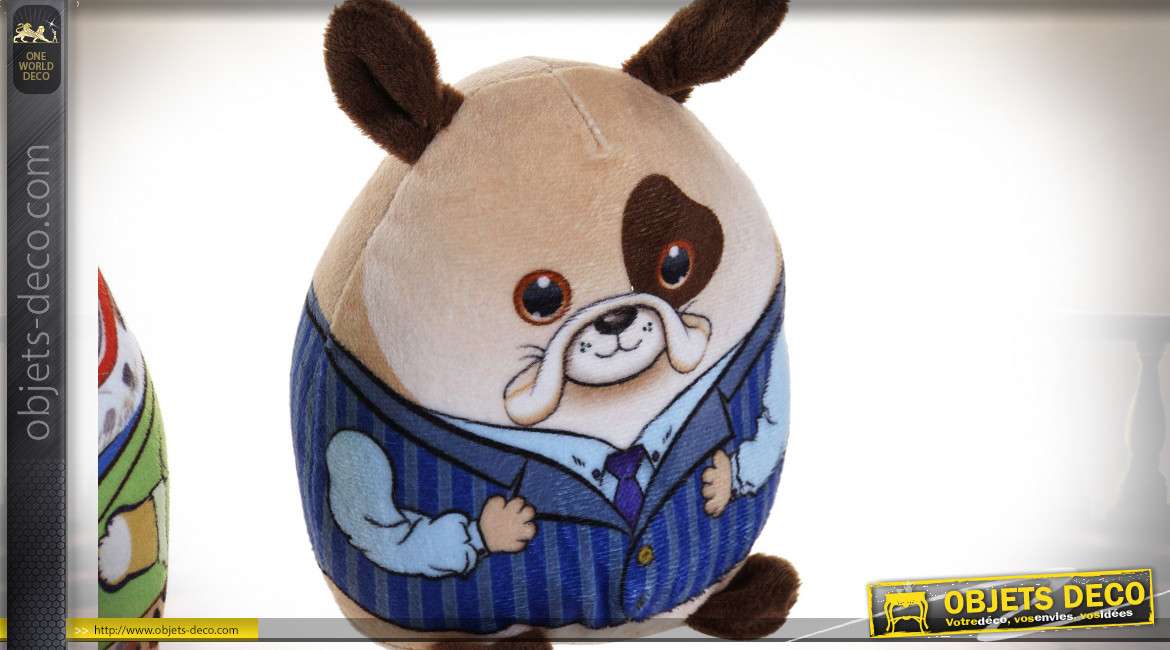PELUCHE POLYESTER 11X9X14 ANIMAUX 6 MOD.
