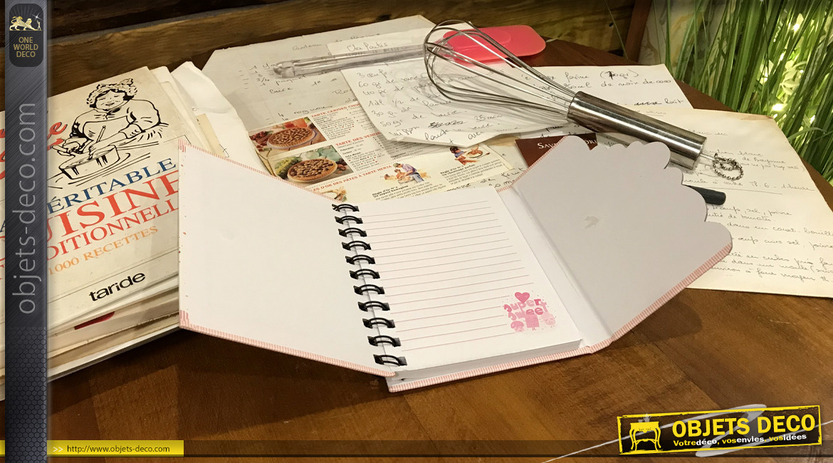 Petit cahier de note pour recettes de cuisine, SuperSweet, 14x12cm