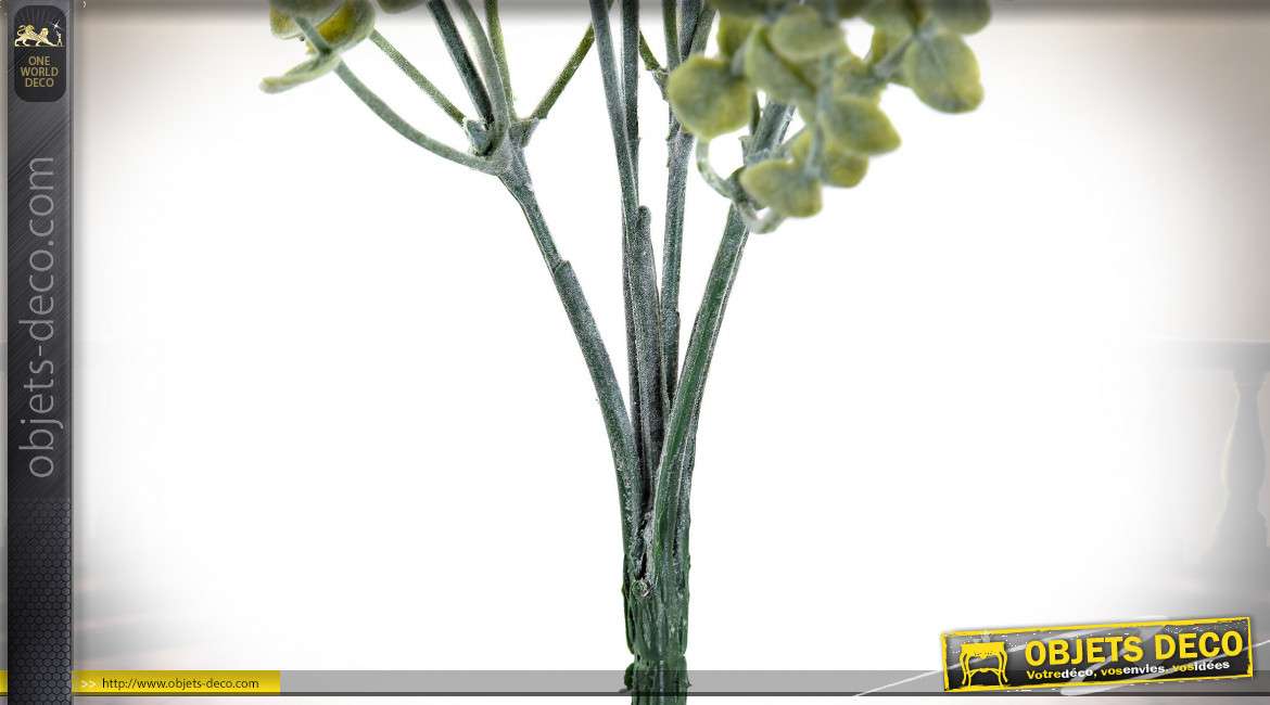 Branche de buisson décoratif finition vert, en PVC, 36cm