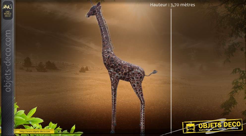Sculpture animalière : grande girafe
