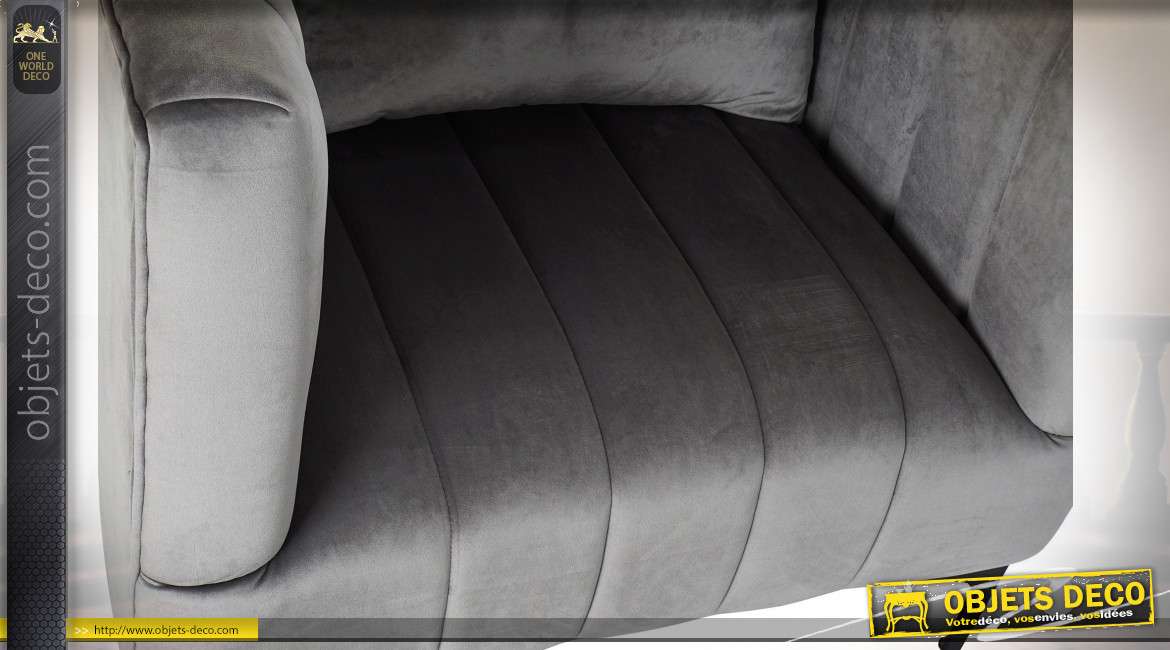 FAUTEUIL POLYESTER PIN 81X77X71 GRIS CLAIR