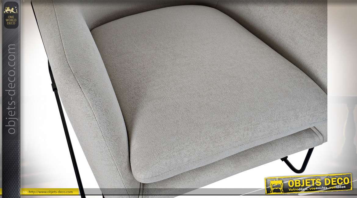 FAUTEUIL POLYESTER 74X82X82 BEIGE