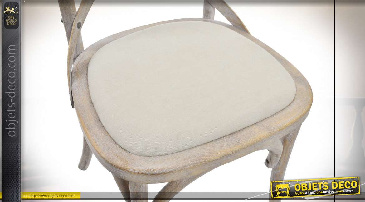 CHAISE RUBBERWOOD POLYESTER 44X42X88 CROSSBACK