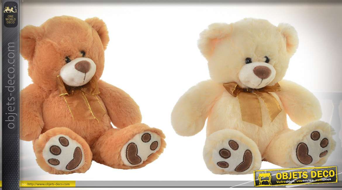 PELUCHE POLYESTER 25X20X25 OURS 2 MOD.