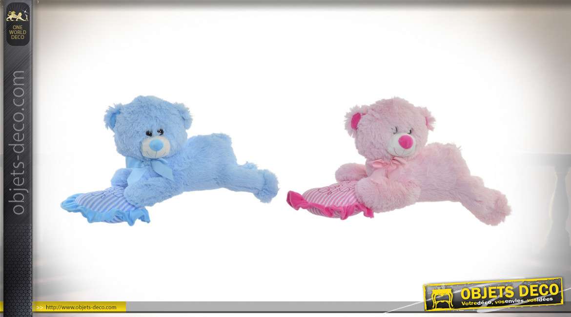 PELUCHE POLYESTER 50X21X22 OURS 2 MOD.