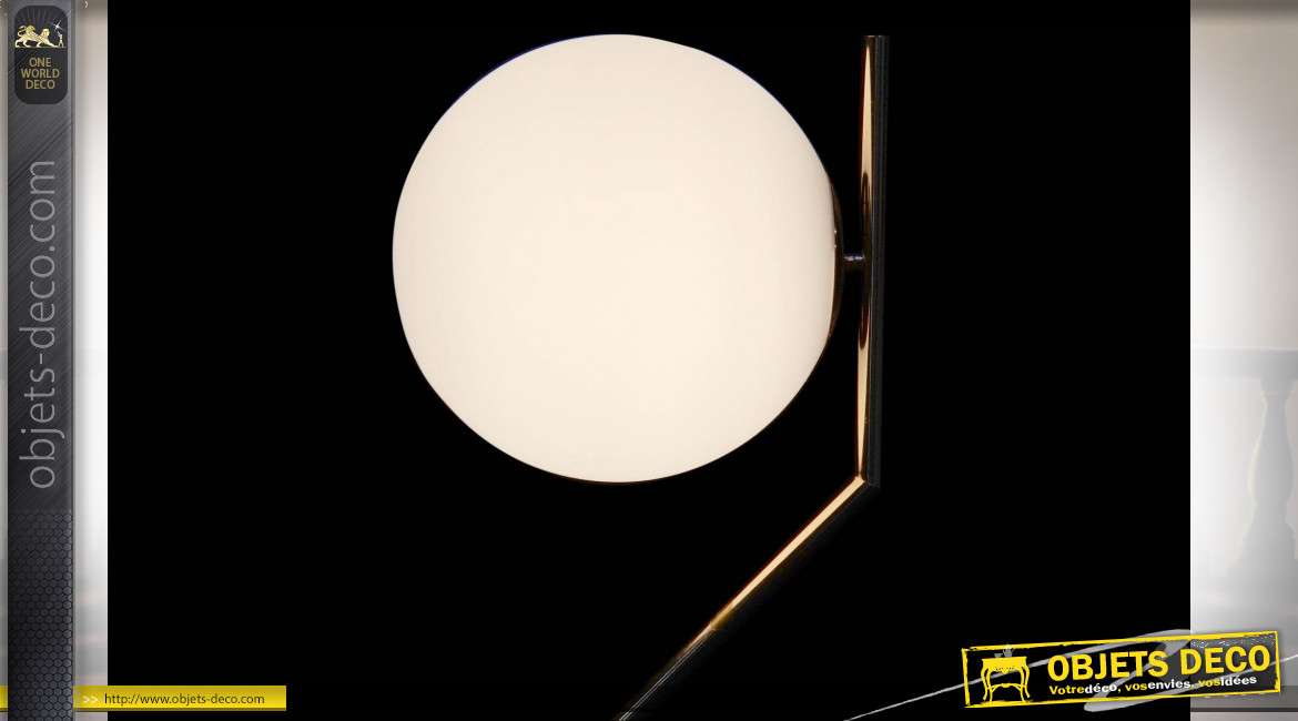 Lampadaire lunaire en métal finition dorée, 150cm
