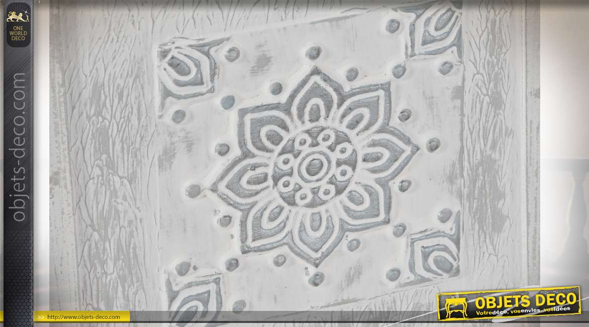 TABLEAU TOILE PIN 30X3X30 CARRELAGE RELIEF 3 MOD.