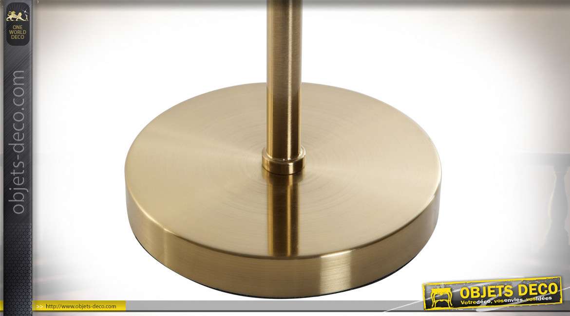 Grande lampe de bureau en métal finition dorée esprit rétro, 76cm