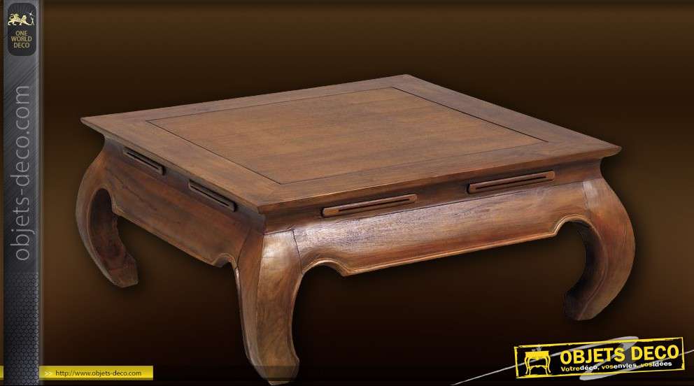 Table basse design en teck Chandoo 80 x 80 cm