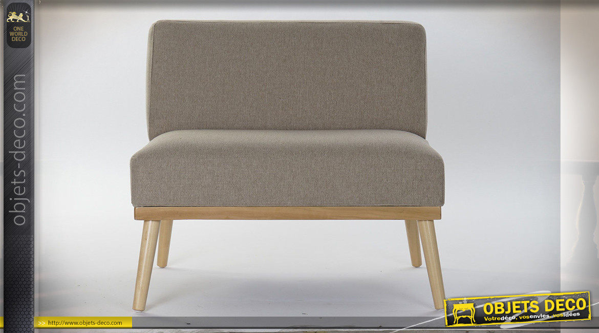 FAUTEUIL POLYESTER PIN 80X66X72 BEIGE