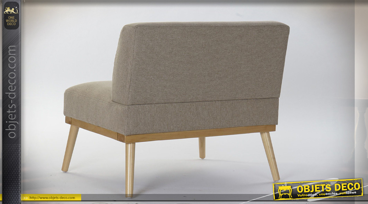 FAUTEUIL POLYESTER PIN 80X66X72 BEIGE