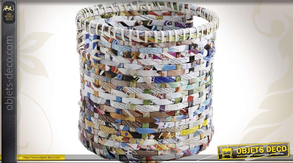 Série de trois cache-pots en papier recyclé