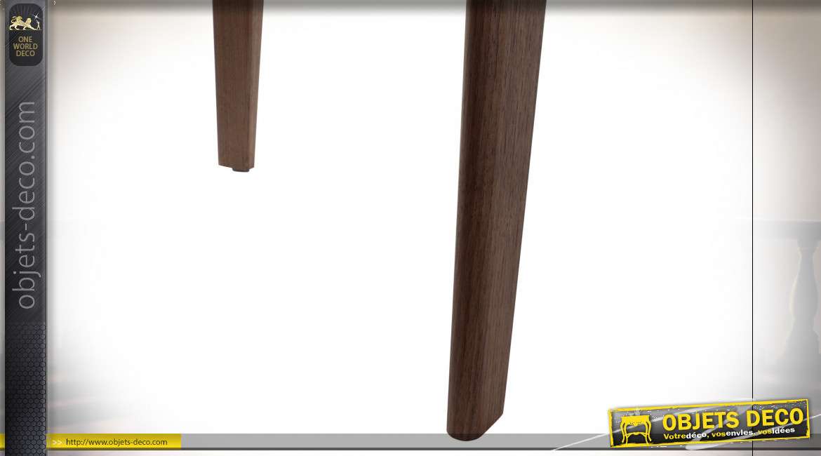 Table en bois de noyer et céramique style rétro, 160cm