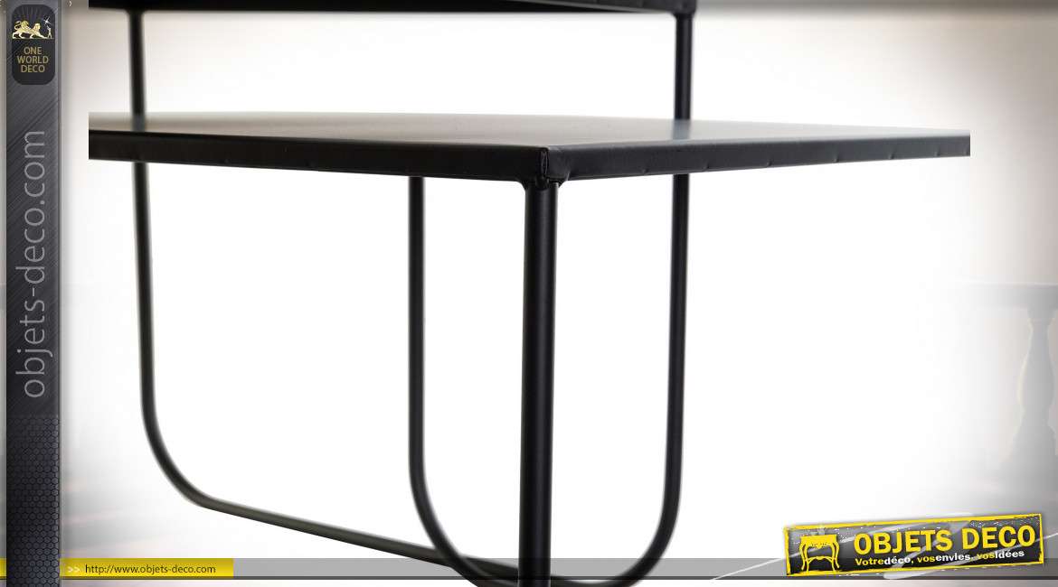 Série de deux tables d'appoint gigogne style moderne contemporain, 45cm