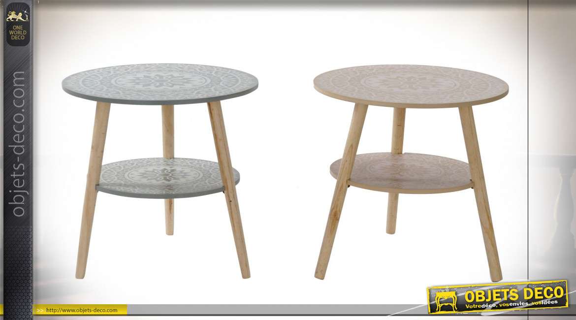 TABLE AUXILIAIRE MDF PIN 50X50X50 2 MOD.