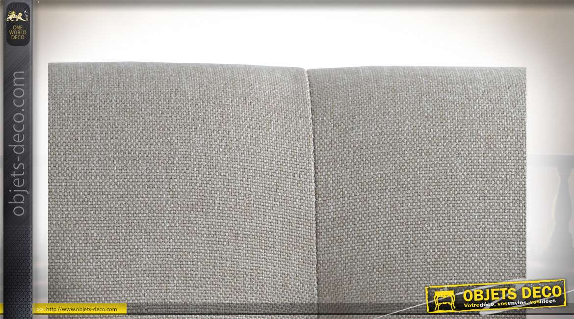 Tête de lit grise capitonnée de style moderne contemporain, 198cm