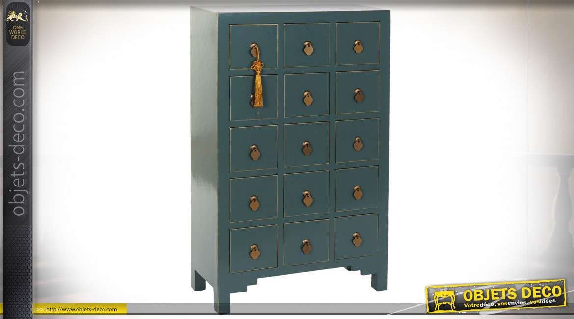 COMMODE MDF PIN 63X26X104 ORIENTAL TURQUOISE