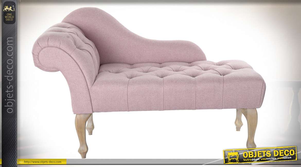 CHAISE LONGUE POLYESTER 119X55X78 ROSE