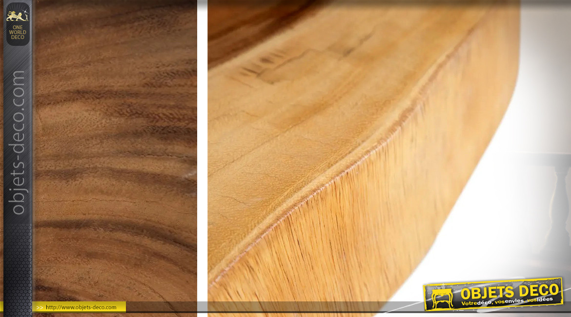 Grande table basse en bois de de suar massif, finition naturelle, modèle unique, 100/140cm