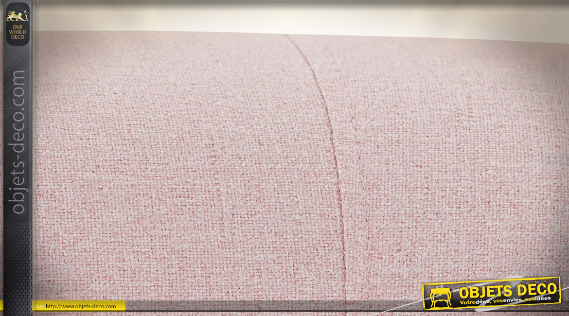 Canapé 2 places de style contemporain en polyester finition rose pâle, 146cm