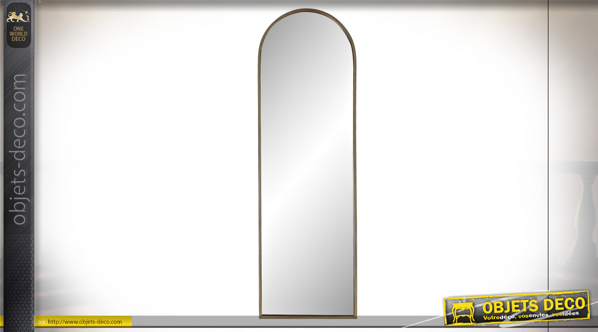 Miroir fenêtre psyché en bois finition naturelle ambiance campagne chic, 140cm
