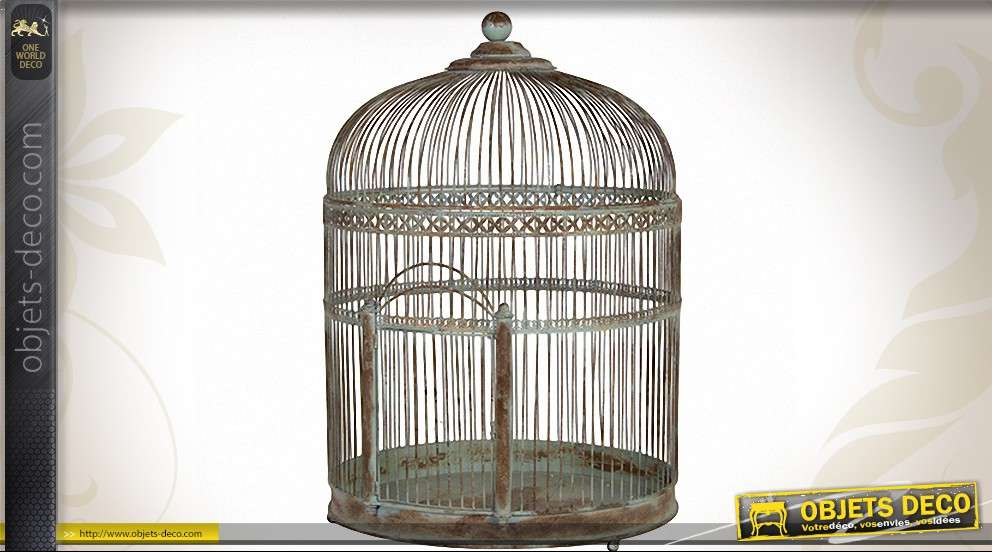 Très grande cage à oiseaux Fer forgé cage à oiseaux sur pied -  France
