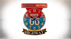 Horloge murale en métal esprit Route 66 - Las Vegas Nevada, 56cm