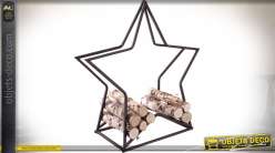Porte-bûches en métal en forme d'étoile 75 cm